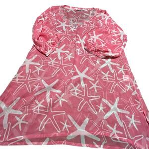 Chic Pink Beaded Swim Coverup